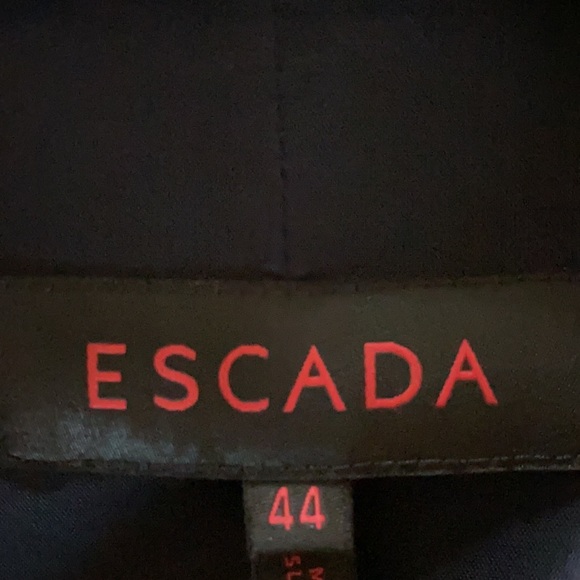 Escada New Virgin Wool Dark Blue Wool Stretch Logo BlazerPants InSeparateListing - Picture 7 of 11